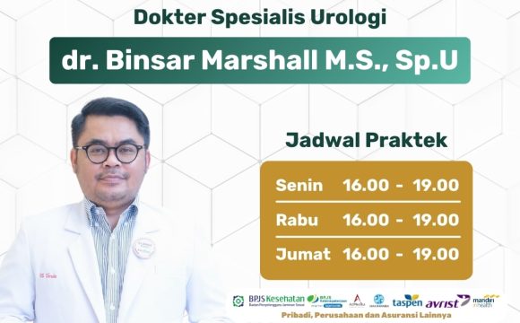 Telah Bergabung Dokter Spesialis Urologi dr. Binsar Marshall Maranatha Sirait, Sp.U