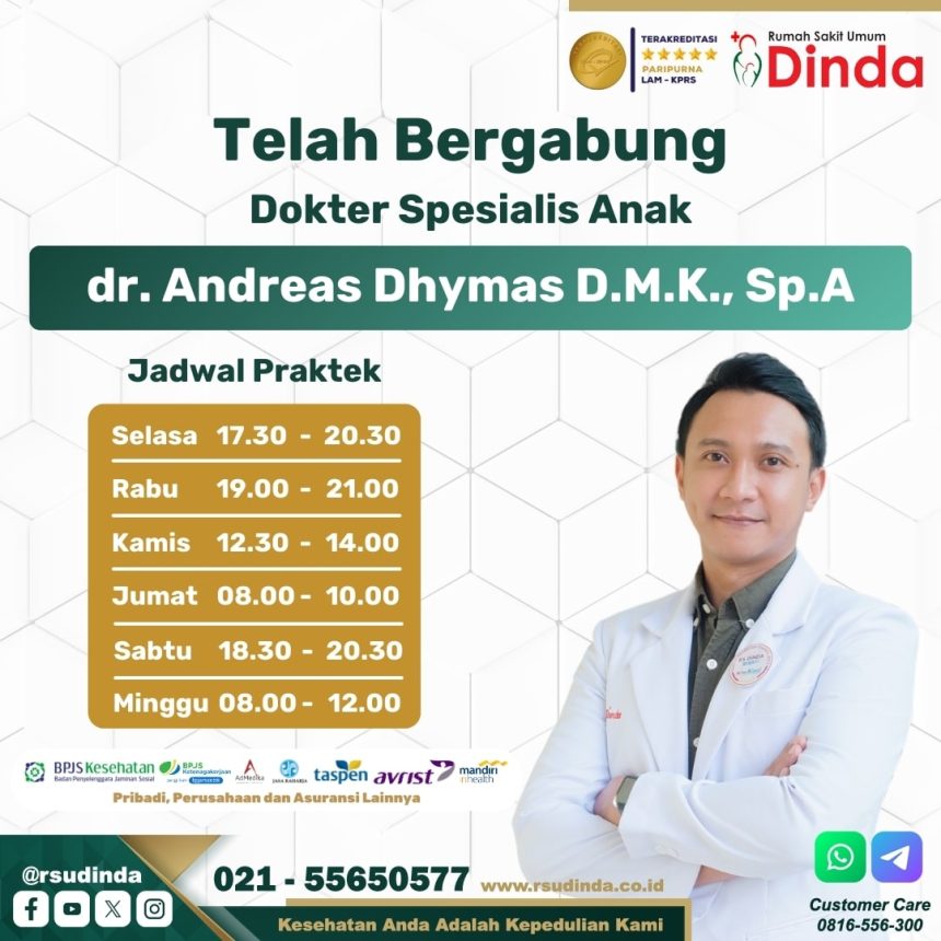 Telah Bergabung Dokter Spesialis Anak dr. Andreas Dhymas Dhyna Martha Kelana, Sp.A