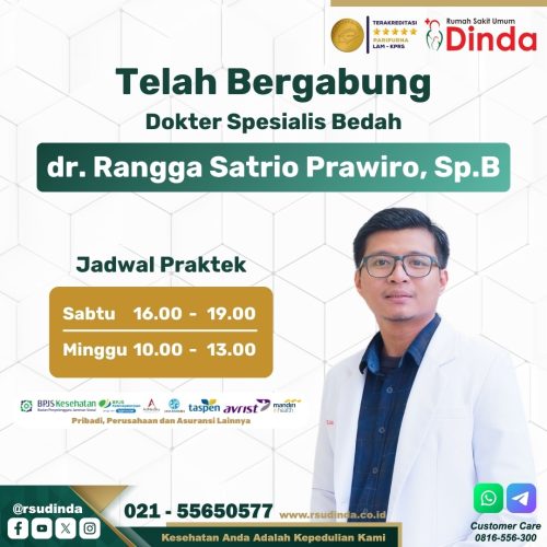 Telah Bergabung Dokter Spesialis Bedah dr. Rangga Satrio Prawiro, Sp.B